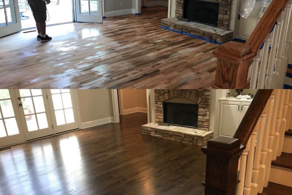 Before/After Floor Refished